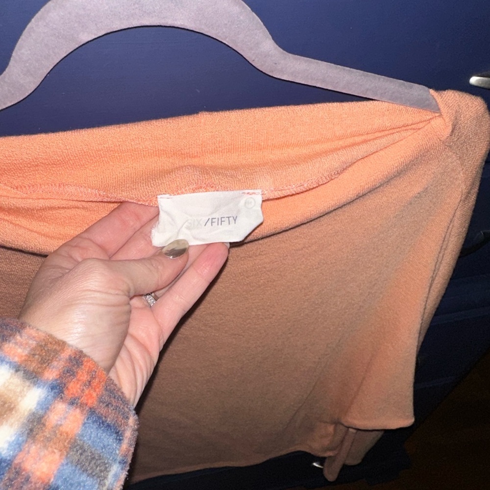 Chic Orange Crew Neck Sweater by Six/Fifty
